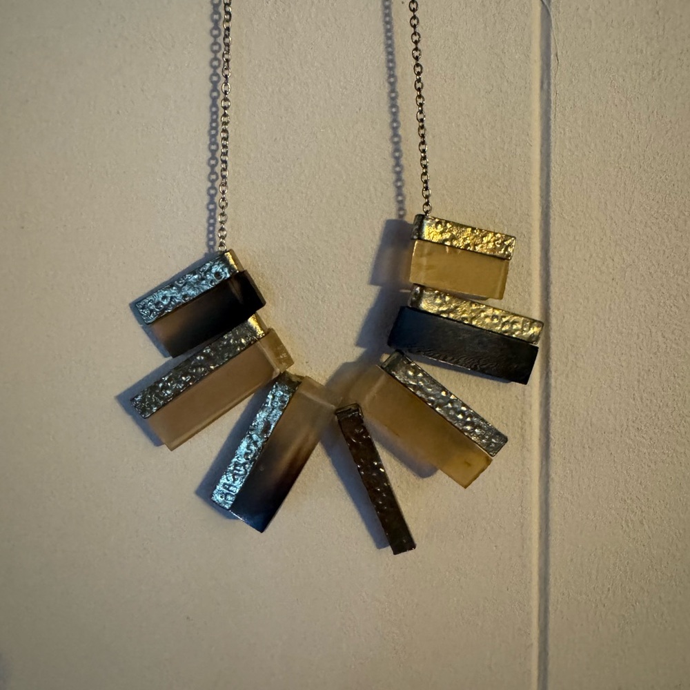 Funky Gold-tone and Shell Necklace